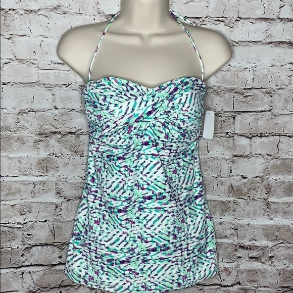 Shoshanna swimwear multi colored swim top 4 NWT - Picture 1 of 9